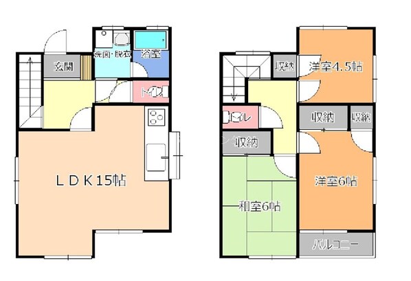 越戸貸家の物件間取画像